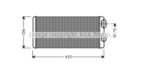 PRASCO Radiateur de chauffage VLA6034 VLA6034 Radiateur de chauffage VOLVO S60 PRASCO