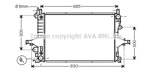 PRASCO Radiateur VO2117 Volvo C30 Radiateur, koelvloeistof PRASCO VO2117