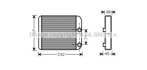 PRASCO Radiateur de chauffage VO6129 PRASCO VO6129 Radiateur de chauffage Mitsubishi Space Wagon prix