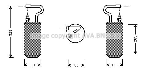 PRASCO Kuivati, kliimaseade VOD097 VOD097 Kuivati kliimaseade VOLVO 740 PRASCO