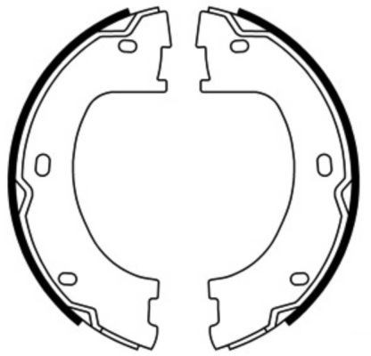 ABE Bremsebakkesæt, parkeringsbremse CRM015ABE CRM015ABE ABE Håndbremsen Mercedes-Benz billig