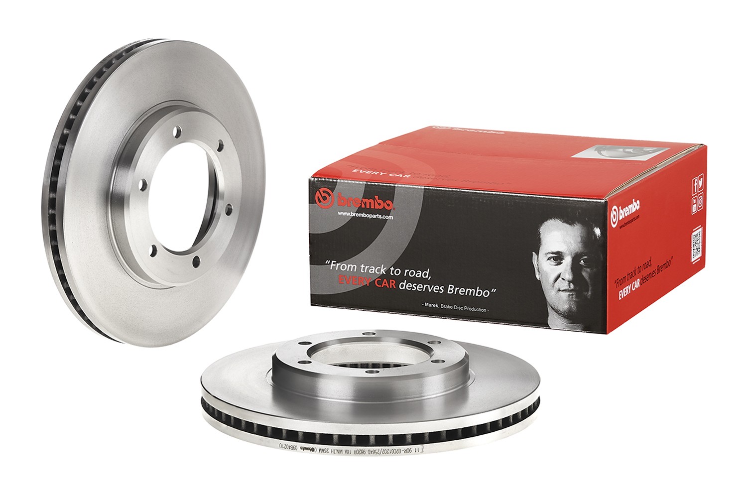 BREMBO Remschijf 09.B402.10 BREMBO 09.B402.10 Remschijf TOYOTA Hiace Van (H100) 2.4 D 4WD (LH108, LH118) 75 Pk 1990