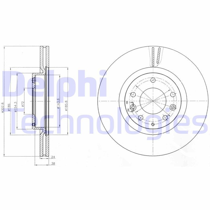 DELPHI Piduriketas BG4316 DELPHI BG4316 Pidurikettad Mazda RX 8 Kupee odav