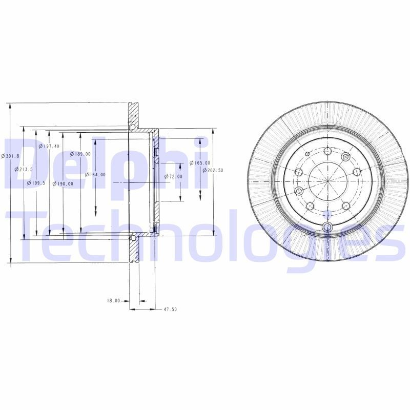 DELPHI Bremsscheibe BG4336 Sport-Bremsscheiben DELPHI Mazda RX-8 BG4336