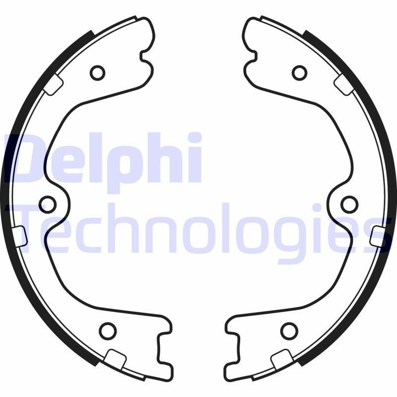 DELPHI Handbromsbackar LS2037 DELPHI LS2037 Handbromsbackar HONDA Accord III Sedan (CA) 2.0 12V (CA5) 116 hk 1989