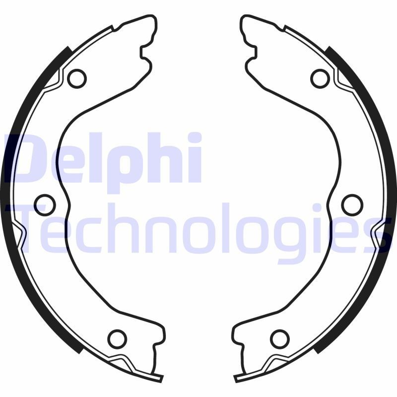 DELPHI Σετ σιαγόνων φρένων, χειρόφρενο LS2038 τιμες Χειρόφρενο Nissan T30 LS2038 DELPHI