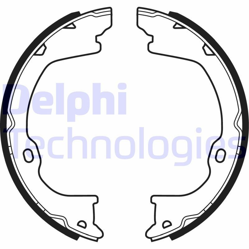 Handremschoenen DELPHI LS2055 DELPHI LS2055 Handremschoen set JEEP CHEROKEE 1999