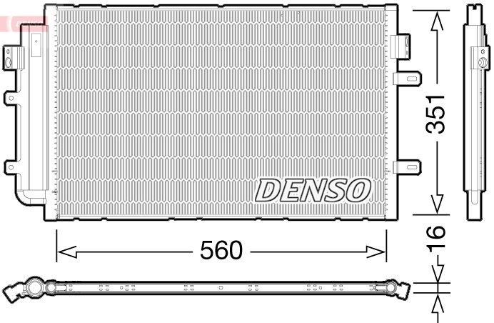 DENSO Kondensator, klimaanlæg DCN12005 DENSO DCN12005 Aircon IVECO originale