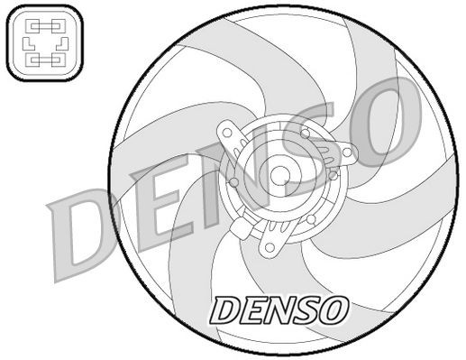 DENSO Fan, radiator DER21022 DER21022 DENSO radiator fan for PEUGEOT 405