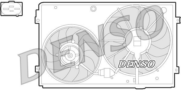 DENSO Fan, radiator DER32011 DER32011 DENSO radiator cooling fan PORSCHE