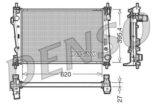 DENSO Radiator, motorkjøling DRM01007 DENSO DRM01007 Radiator Alfa Romeo Giulietta 940 til en fordelagtig pris
