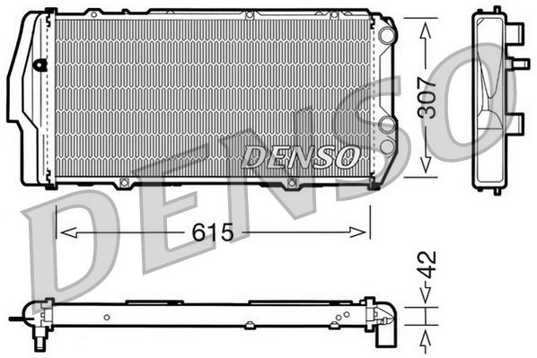 DENSO Radiatore motore DRM02003 DENSO DRM02003 Radiatore motore Audi 200 Sedan prezzo