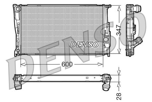 DENSO Radiator, motorkjøling DRM05111 DRM05111 Radiator BMW 3-serie DENSO