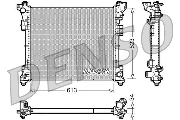 DENSO Radiateur DRM06006 Radiateur van de motor DENSO FLAVIA DRM06006 goedkoop