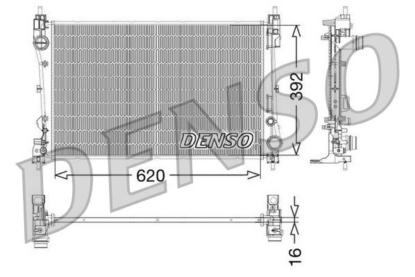 DENSO Køler, motorkøling DRM09115 DENSO DRM09115 Argenta (132) Radiator pris