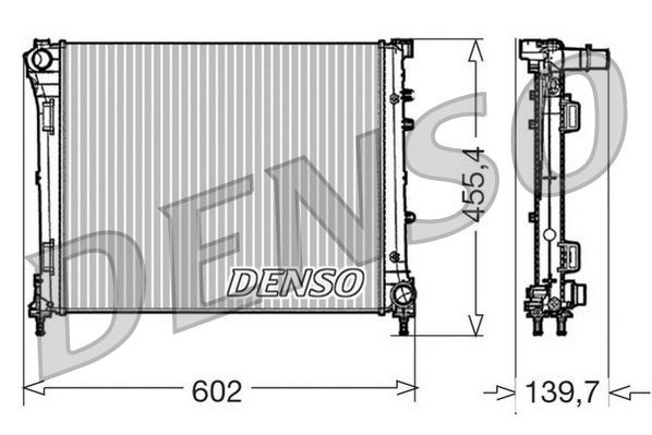 DENSO Køler, motorkøling DRM09162 Radiator DENSO 850 DRM09162 billig