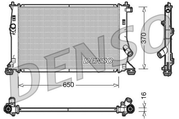DENSO Ψυγείο, ψύξη κινητήρα DRM10076 DENSO DRM10076 Ψυγειο νερου Mazda III BK γνήσια τιμες