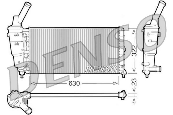 DENSO Radiateur DRM13005 DRM13005 Radiateur DENSO LANCIA FLAVIA
