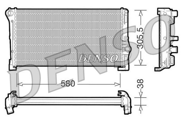 DENSO Radiator, motorkjøling DRM13010 DRM13010 Radiator LANCIA DEDRA DENSO