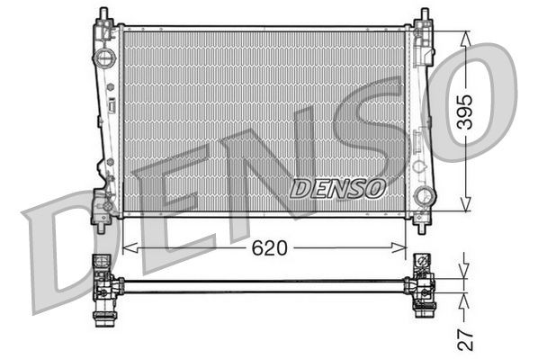 DENSO Radiador, arrefecimento do motor DRM13015 DENSO DRM13015 Radiador arrefecimento FIAT Doblo II Van / Carrinha (263) baratos
