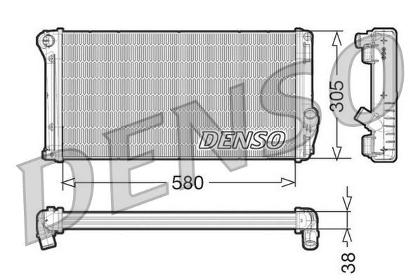 DENSO Radiateur du moteur DRM13020 DENSO Radiateur de refroidissement moteur LANCIA DRM13020