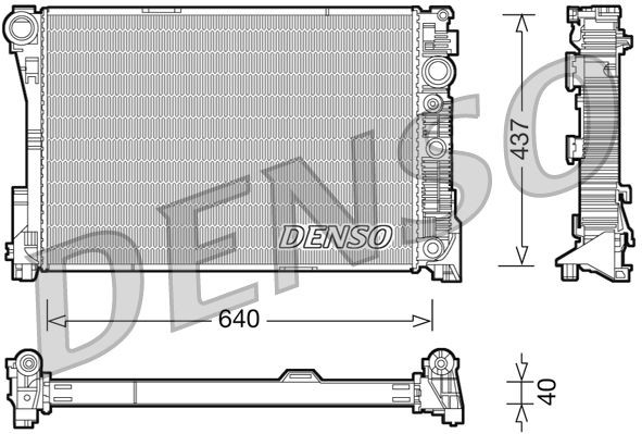 DENSO Radiateur DRM17046 Kia SEDONA Radiateur van de motor DENSO DRM17046