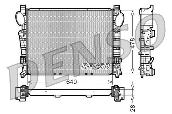 DENSO Engine radiator DRM17093 DRM17093 DENSO radiator for MERCEDES-BENZ GLE
