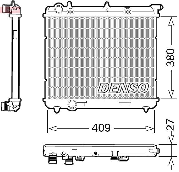 DENSO Radiator, motorkjøling DRM21024 Radiator DENSO Ford USA THUNDERBIRD DRM21024