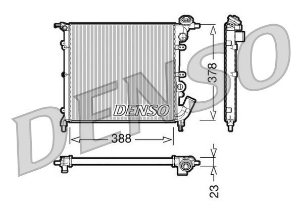 Radiator, motorkjøling DENSO DRM23002 DENSO DRM23002: Radiator motor Renault SAFRANE 2014