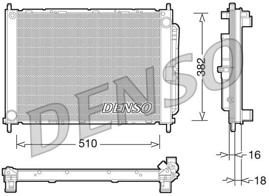 DENSO Kylmodul DRM23101 DRM23101 DENSO bilkylare JAGUAR XF