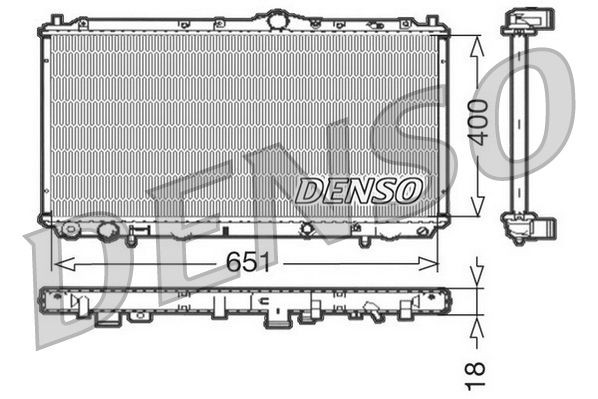 Radiators, Motora dzesēšanas sistēma DENSO DRM33061 DENSO DRM33061: Ūdens radiatori Volvo V40 Universālis 2002