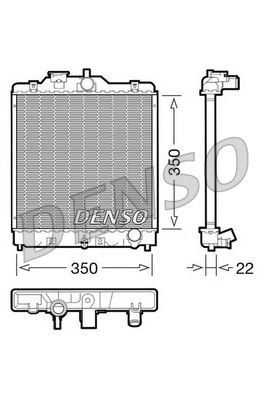 DENSO Køler, motorkøling DRM40003 Køler DENSO Dodge CHALLENGER DRM40003