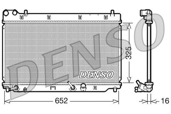 DENSO Radiaator, mootorijahutus DRM40014 DRM40014 Jahutusradiaator DENSO HONDA ACCORD