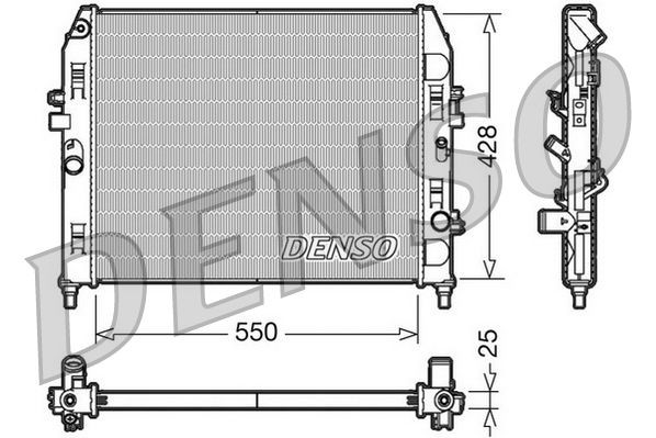 DENSO Ψυγείο, ψύξη κινητήρα DRM44008 DRM44008 Ψυγειο νερου MAZDA 3 DENSO