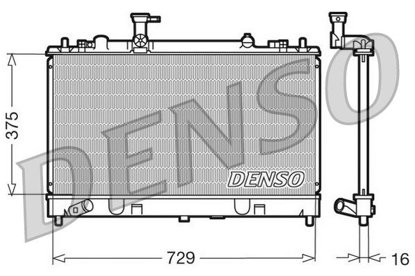 DENSO Radiators, Motora dzesēšanas sistēma DRM44011 DENSO DRM44011 Ūdens radiatori Mazda 6 gy cena