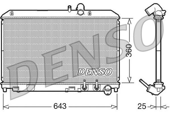 DENSO Køler, motorkøling DRM44012 DENSO DRM44012 Mazda RX 8 Coupé Køler pris