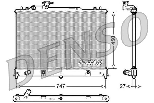 Radiateur DENSO DRM44025 DENSO DRM44025 Koelmodule MAZDA CX-7 2009