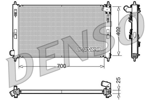DENSO Radiador, arrefecimento do motor DRM45032 DRM45032 Radiador arrefecimento do motor MITSUBISHI L 400 DENSO