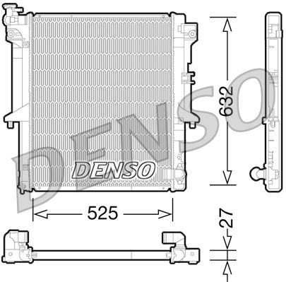 DENSO Radiador, arrefecimento do motor DRM45034 Radiador arrefecimento do motor DENSO Mitsubishi L 400 DRM45034