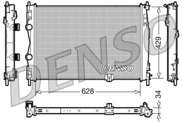 DENSO Chladič motora DRM46017 Chladič vody DENSO 200 SX DRM46017 lacné