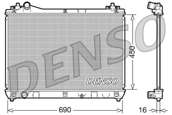 Radiator, motorkjøling DENSO DRM47016 DENSO DRM47016 Radiator motor Suzuki GRAND VITARA 2020
