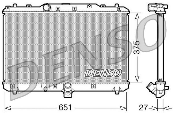 DENSO Ψυγείο, ψύξη κινητήρα DRM47022 Ψυγειο νερου DENSO Suzuki SWIFT DRM47022