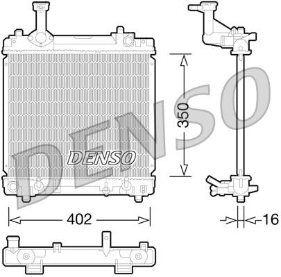 DENSO Køler, motorkøling DRM47027 DENSO DRM47027 Suzuki Alto VII Køler originale pris