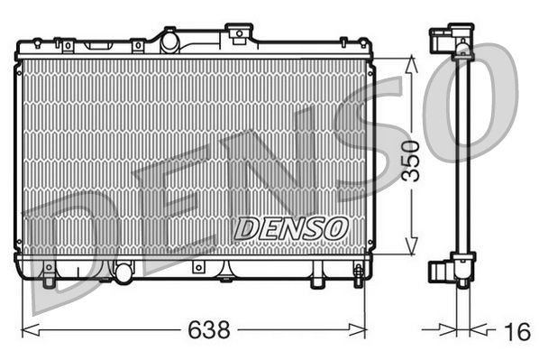 DENSO Radiaator, mootorijahutus DRM50013 DENSO DRM50013 Radiaator, mootorijahutus