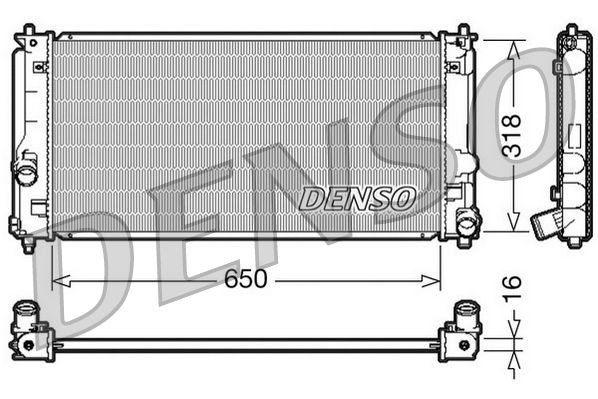 DENSO Radiaator, mootorijahutus DRM50044 DRM50044 Mootori radiaator TOYOTA AYGO DENSO