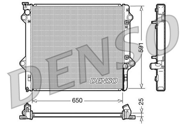 Radiateur du moteur DENSO DRM50046 DENSO DRM50046: Module de refroidissement Toyota LAND CRUISER 2004