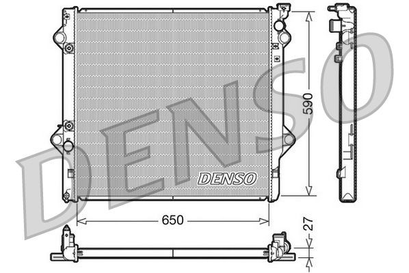 DENSO Radiator, motorkjøling DRM50047 DRM50047 Radiator DENSO TOYOTA AYGO