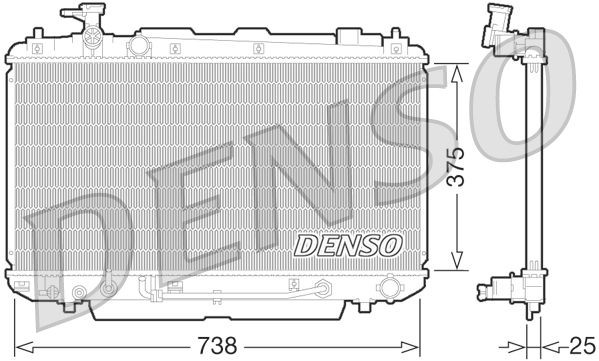 DENSO Chladič motora DRM50064 DRM50064 Chladič motora DENSO TOYOTA FORTUNER
