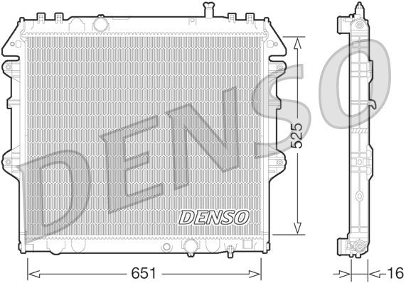 DENSO Radiador, arrefecimento do motor DRM50069 DENSO DRM50069 Radiadores refrigeração Nissan NOTE originais