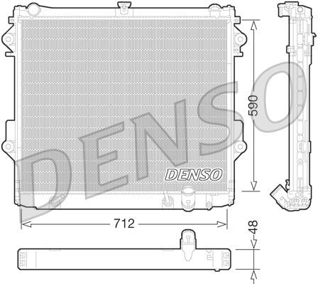 Jäähdytin, moottorin jäähdytys DENSO DRM50074 TOYOTA LAND CRUISER 2014 Jäähdytin DENSO DRM50074